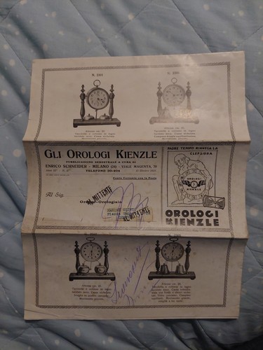 Catalogo orologi kienzle - catalogo, 1923
