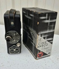 Antica cinepresa Cine Ansco modello B 16 mm con scatola