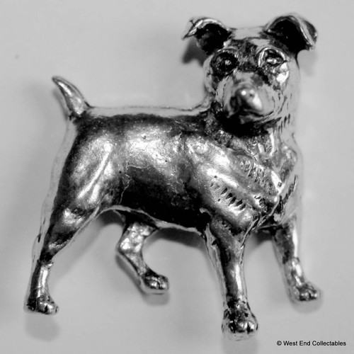 Jack russell pewter pin brooch - jack,