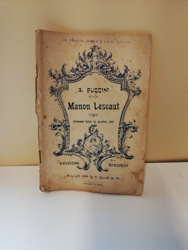 Manon lescaut puccini edizioni - puccini,