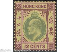 HONG KONG 1903 Edward VII stamp 12cents green/purple/yellow SG.68 -MH- F370