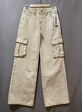 Jeans cargo denim larghi vita