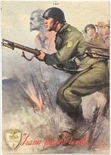 MVSN 5a LEGIONE UNIVERSITARIA GOFFREDO MAMELI CARTOLINA VIAGGIATA ILL. TAFURI