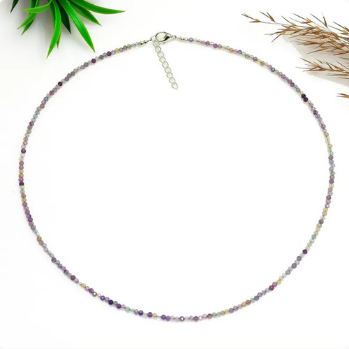 Collana girocollo fluorite - collana,