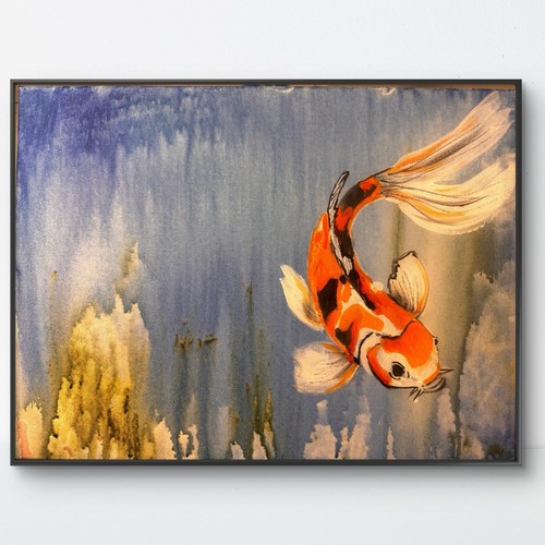 Koi astratto originale 12x16