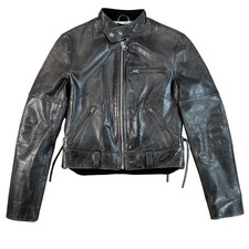 Ralph Lauren Rugby Giacca Moto Donna Pelle XS