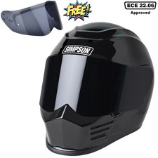 Casco motocicletta nero lucido