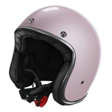 CASCO JET MOTO STORMER QUARTZ PALE PINK PEARLY CAFE RACER CUSTOM VINTAGE RETRO