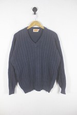 Maglione Conte of Florence  Uomo Taglia L Lana Logo Maniche Lunghe Pratico Man