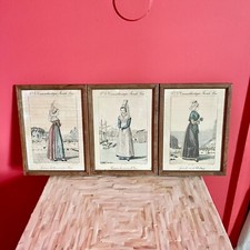 Set di tre stampe antiche con