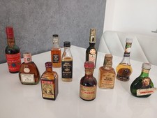 Lotto 10 Bottigliette Liquori Mignon da Collezione