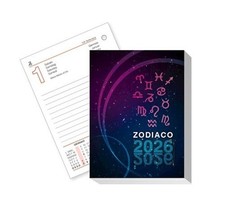 Blocco Zodiaco da Tavolo 2026 - 8,5 x 11,6 cm. Modello 70198BM