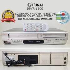 VIDEOREGISTRATORE COMBINATO DVD VHS FUNAI DPVR-6600 LETTORE CASSETTE VCR COMBO