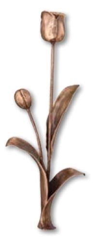 Tulipano bronzo 51x18 cm - bronzo,