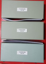 3 Scatole per occhiali THOM BROWNE New York + 2 libretti - Ottimo Stato.