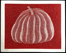 Yayoi Kusama Litografia Mori Art Museum COA originale numerata (Jeff_Koons)