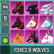 Roblox World Zero WZ - SUPPORTI VOLPI E LUPI - CONFEZIONE DA 9