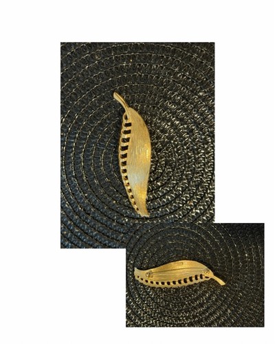 Spilla foglia tono - , oro