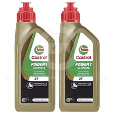 2 LITRI 2LT OLIO MISCELA MOTORE MOTO CASTROL POWER1 RACING 2T 100% SINTETICO
