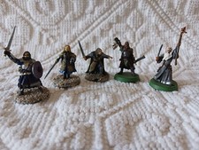 Il signore degli anelli Deagostini lotto n.5 miniature in metallo dipinte a mano
