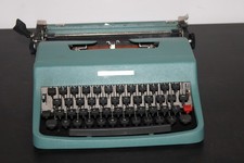 Macchina da Scrivere Olivetti Lettera 32 Borsa Verde Petrolio 1970 Funzionante 