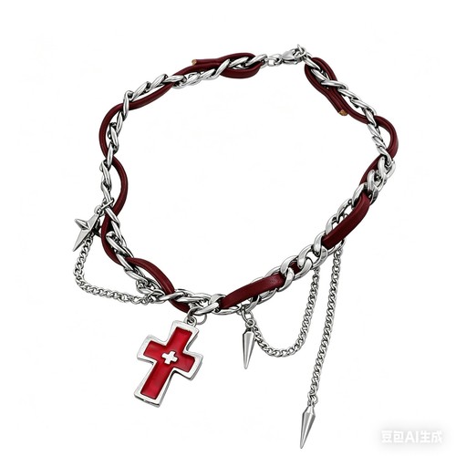 Collana girocollo nappa - , pelle