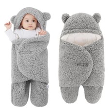 Coperta Neonato Teddy Bear Pile Morbido-Sacco Nanna Caldo-Fasciatoio Neonati