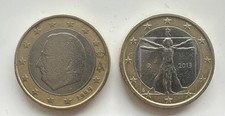 ⭐️Lotto 2 Monete Da 1€ Circolate-??1€ Belgio 1999+??1€  Italia 2013⭐️