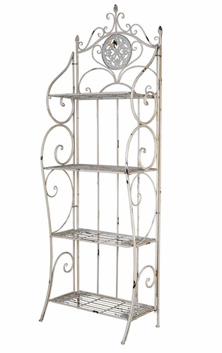 Mensola bagno bianco shabby - bianco,