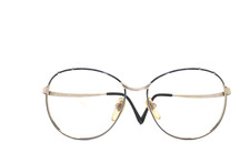 Montatura per occhiali da vista donna anni 80 made italy metallo grande MARCOLIN