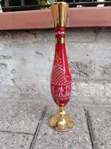 Vaso murano vintage rubino - murano,