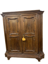 Antico piccolo armadio stipo Nord Italia epoca XVII secolo in patina