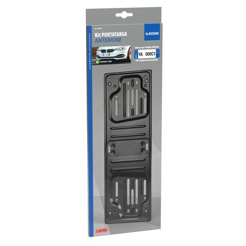 Porta targa anteriore acciaio - targa,