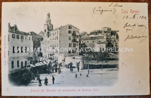 Cartolina sanremo piazza del - cartolina,
