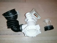 Pompa Di Scarico Completa + Kit Filtro Pompa lavatrice Hotpoint Ariston