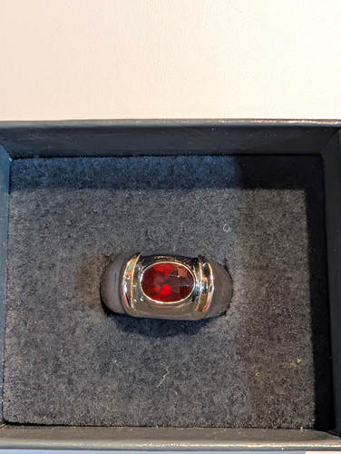 Anello con sigillo argento - sigillo, in