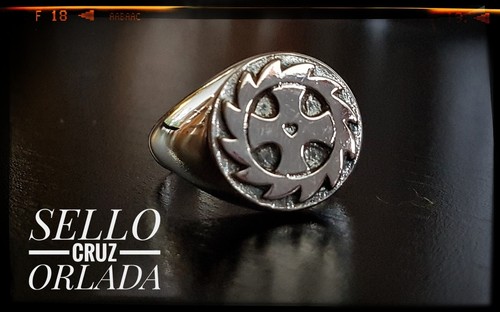 Cruz orlada anillo - anillo, sello