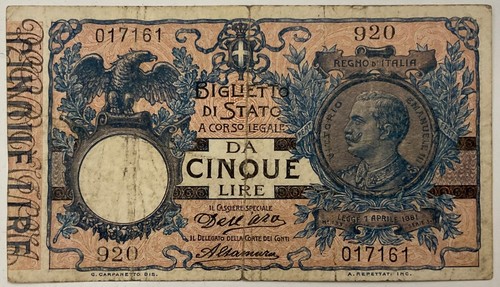 Lire biglietto stato - lire, di
