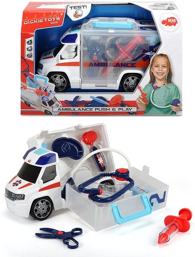 Ambulanza giocattolo push - push, &