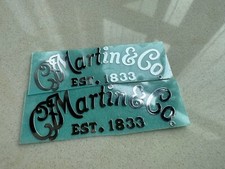 2 Pezzi Personalizzato Fender Tele Strat Chitarra Testata Autoadesivo Metallo Adesivo Argento