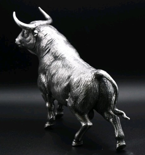Scultura vintage argento toro - argento,