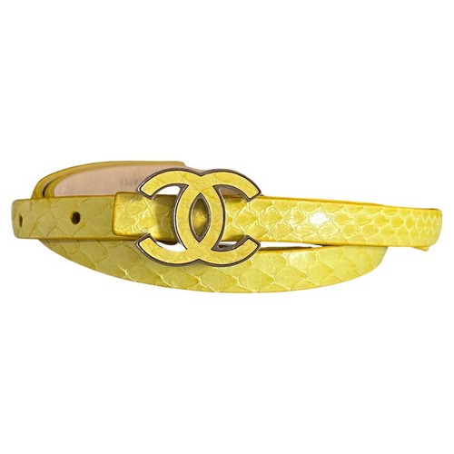 Cintura vintage chanel giallo - cintura,