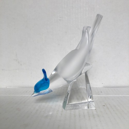 Lalique crystal bird figure - crystal,
