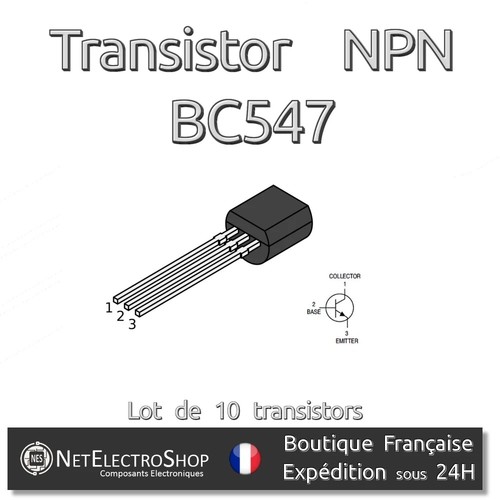 10x transistor npn bc547 - 10x,