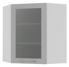 Pensile ad angolo cucina BARI 60x60cm vetro laccato colore a scelta BA-W10S/60