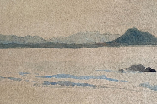 Antico dipinto acquerello 1920