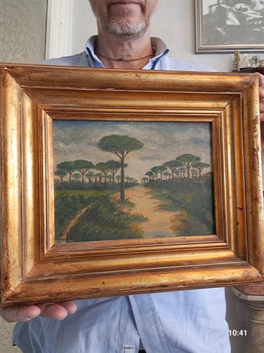 Antico quadro liberty olio su - antico,