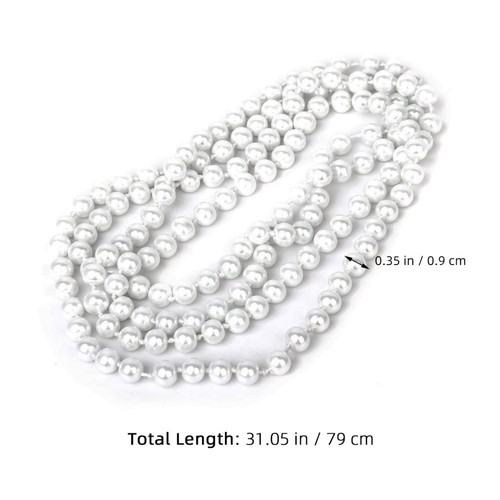 Collana perline vetro bianco - collana,