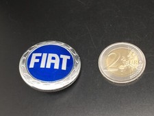 FIAT 35MM LOGO BLU ORIGINALE VOLANTE METALLO SCUDO SIGLA EMBLEMA FREGIO BADGE