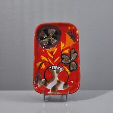 Elio Schiavon grand vide poches décor poterie & fleurs Italie 1950s